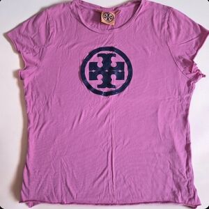 Tory Burch Purple Tee with Logo